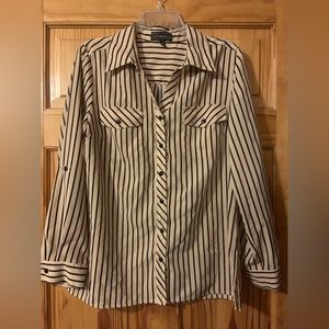 Elementz tan & black blouse